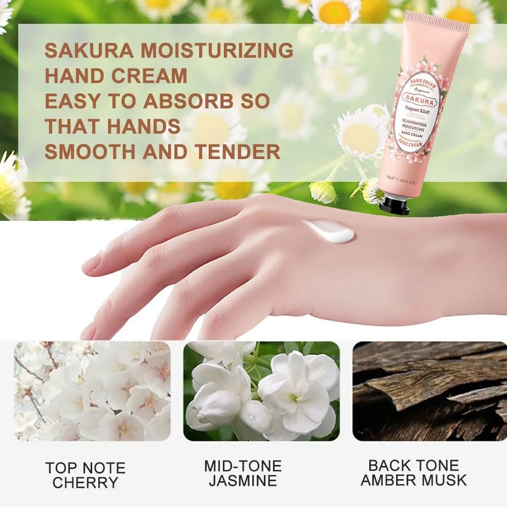 Крем для рук Chamomile, Cherry Blossom and Olive з ромашкою, вишневим цвітом та оливками Характеристики Колір 3 шт, фото №5