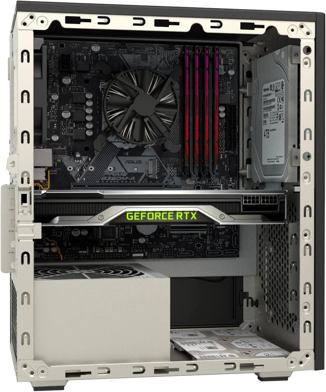 Корпус Itek SMALLCOM-P / без БЖ / Micro-ATX / Mini-Tower / 1x92mm / Black, фото №3
