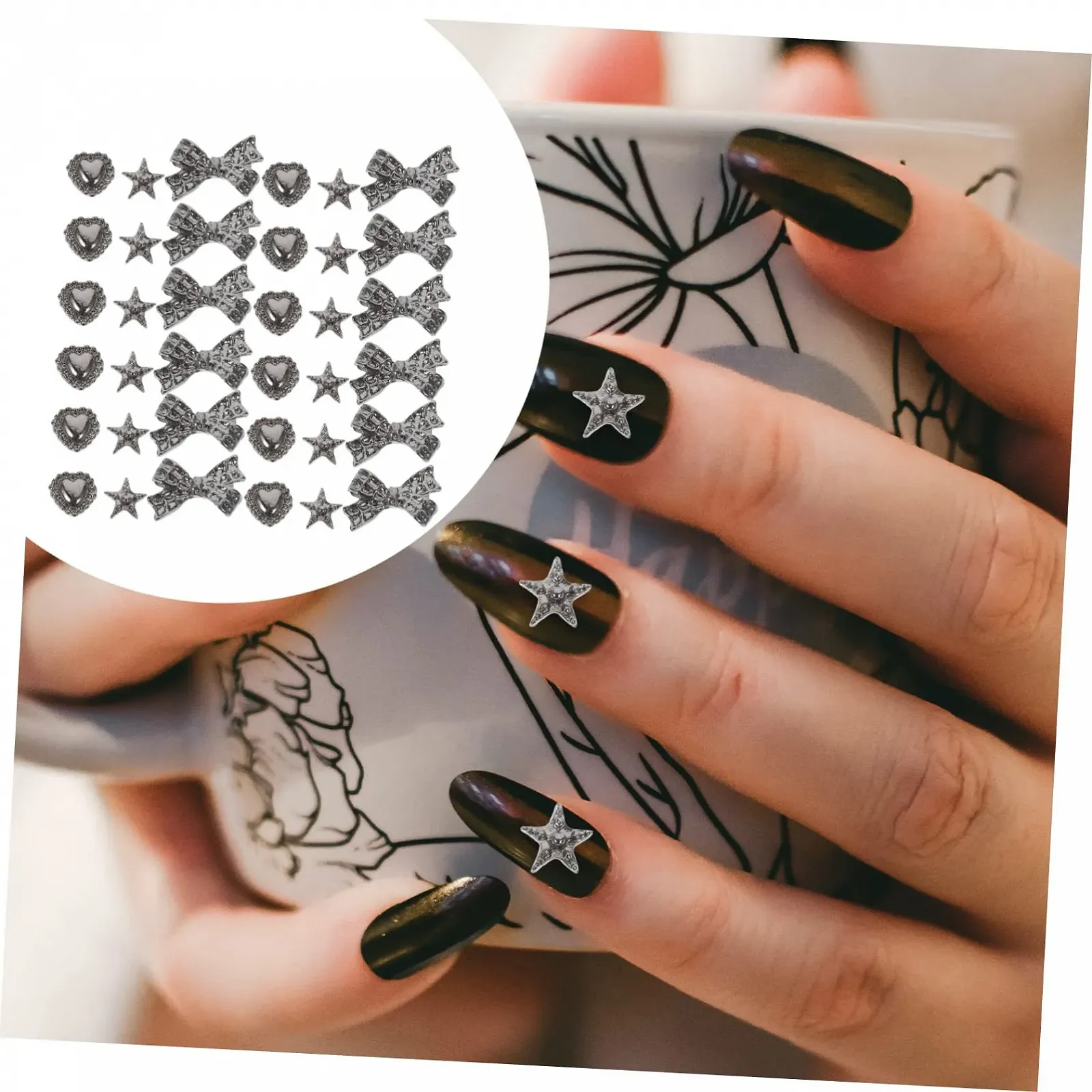 Металлические украшения для ногтей Healeved, 90 шт., в стиле панк-ретро, фото №6