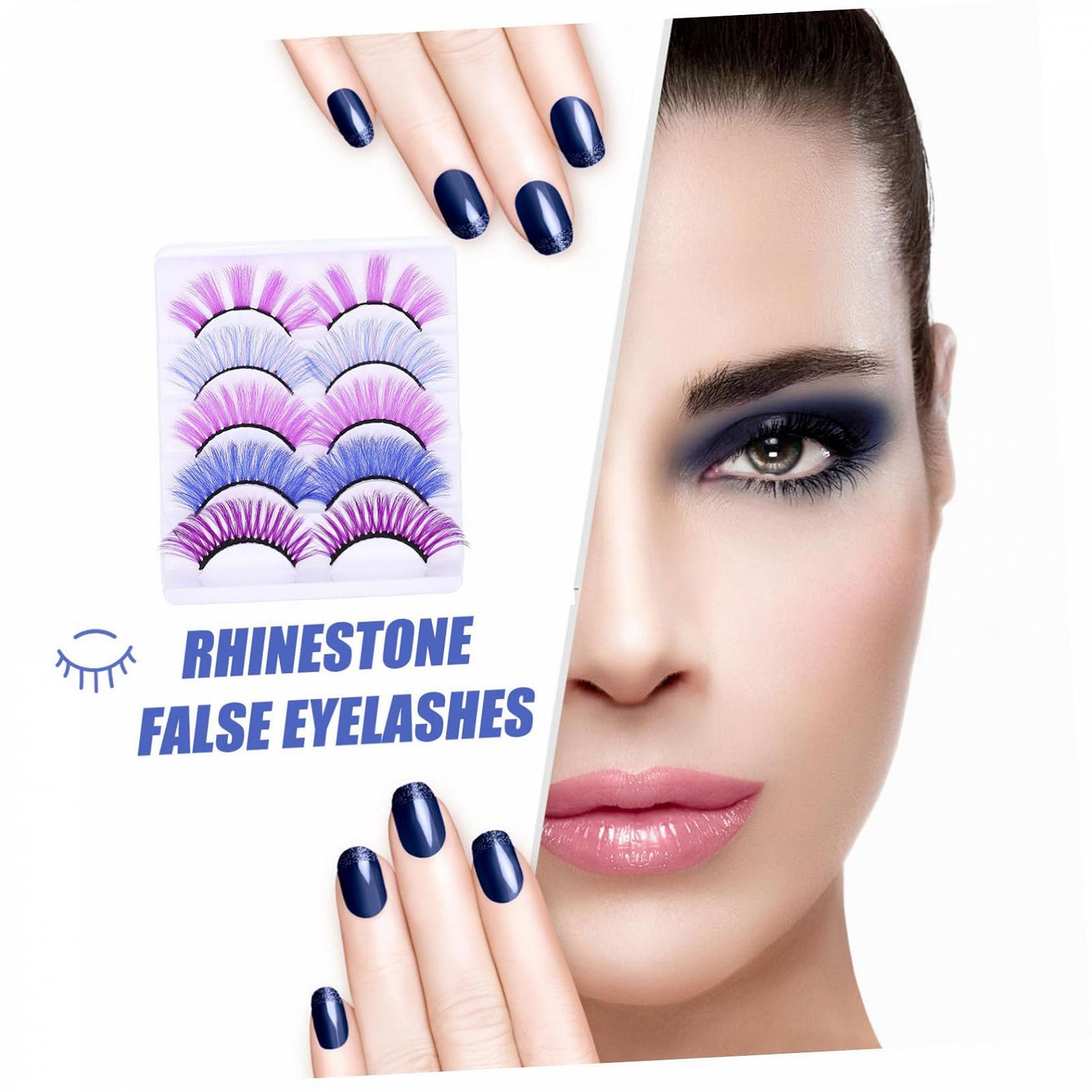 Цветные накладные ресницы 3D 25 пар, фото №3