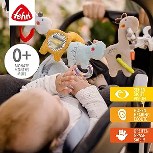 Підвіска для коляски Fehn Loopy and Lotta, з підвісними фігурками, іграшка для немовлят synthetic.ua - Фото 1