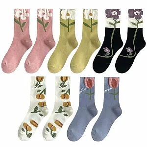 Шкарпетки Жіночі 39-42, 5 пар, з вишивкою - Фото 1