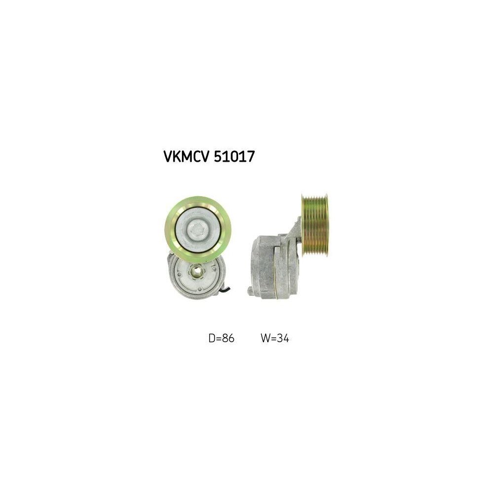Натяжитель поликлинового ремня SKF VKMCV 51017 для MERCEDES-BENZ, фото №1