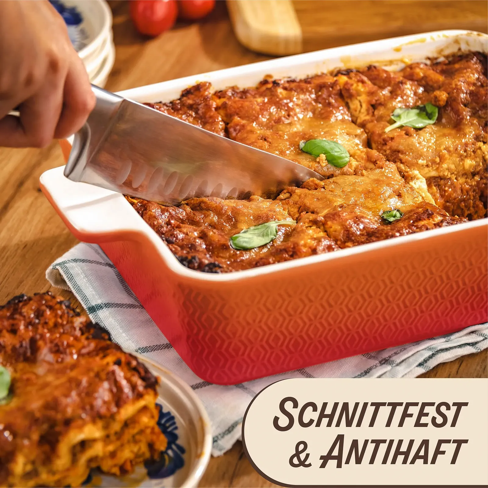 Форма для запекания Praknu керамическая 28 х 22 х 8 см Orange Red, фото №3