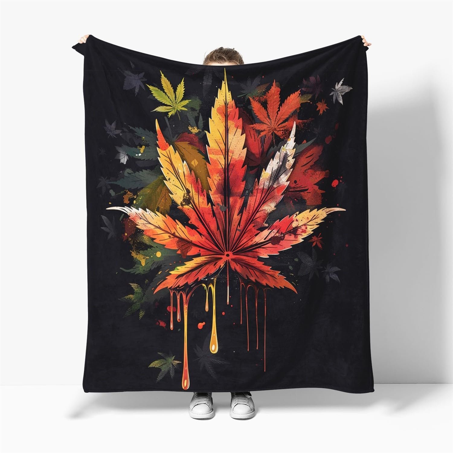 Плюшевое одеяло Bunte Ahornbl". 180x200 см, с рисунком кленовые листья, фото №5 Плюшевое одеяло Bunte Ahornbl". 180x200 см, с рисунком кленовые листья, фото №5