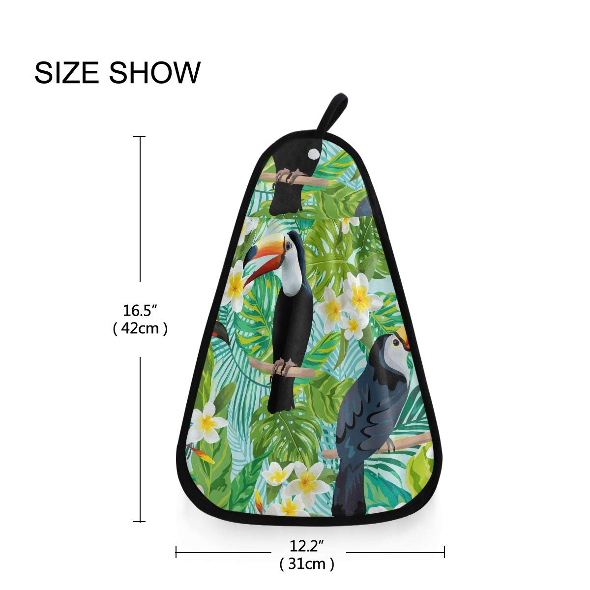 Підвісний рушник Tropical Palm Leaves Toucan поглинаючий швидкосохнучий, фото №6