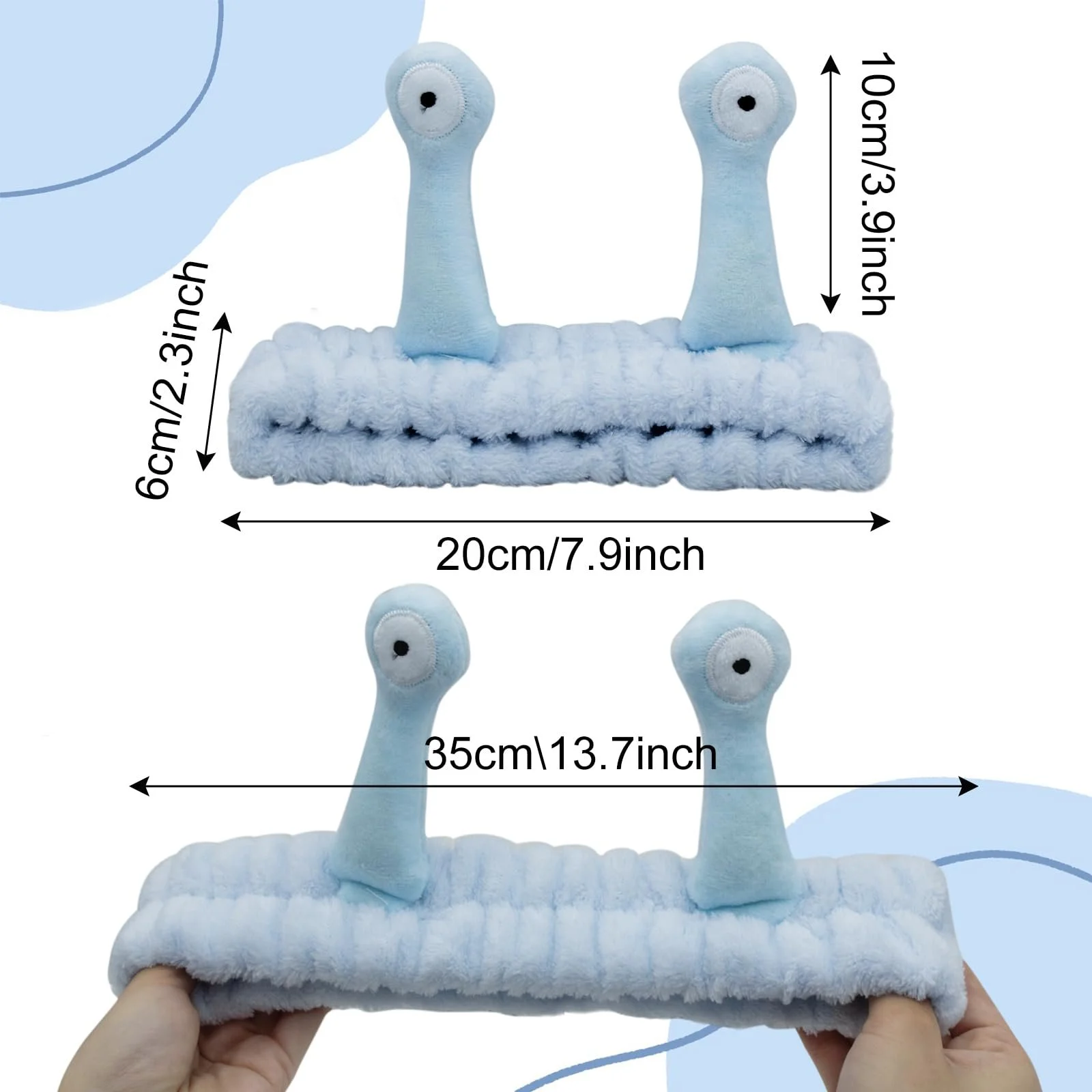 Повязка на голову Косметическая, Набор из 2 плюшевых., фото №4