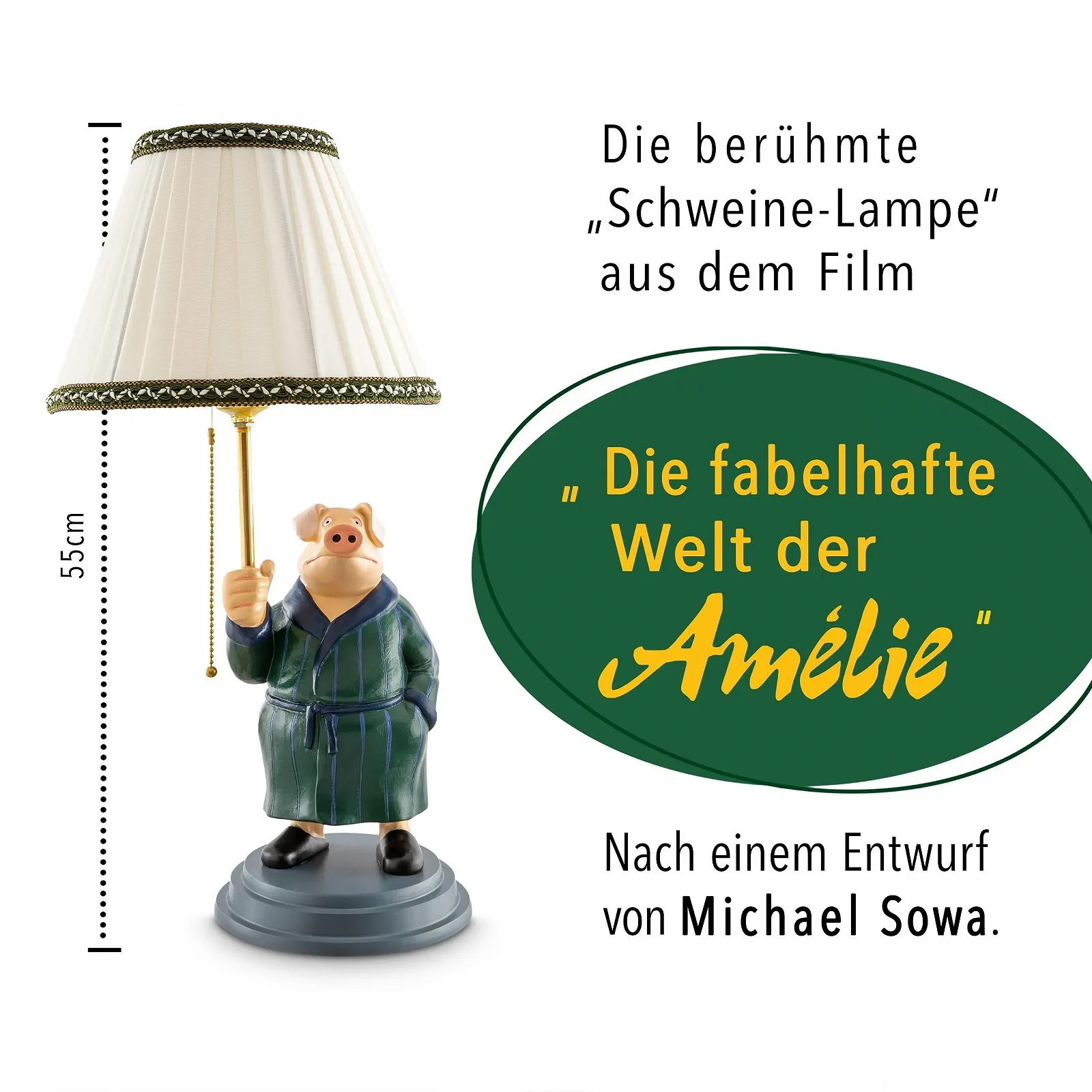 Настільна лампа Inkognito Amélie Pig Lamp Amelie 2 64 см, фото №7