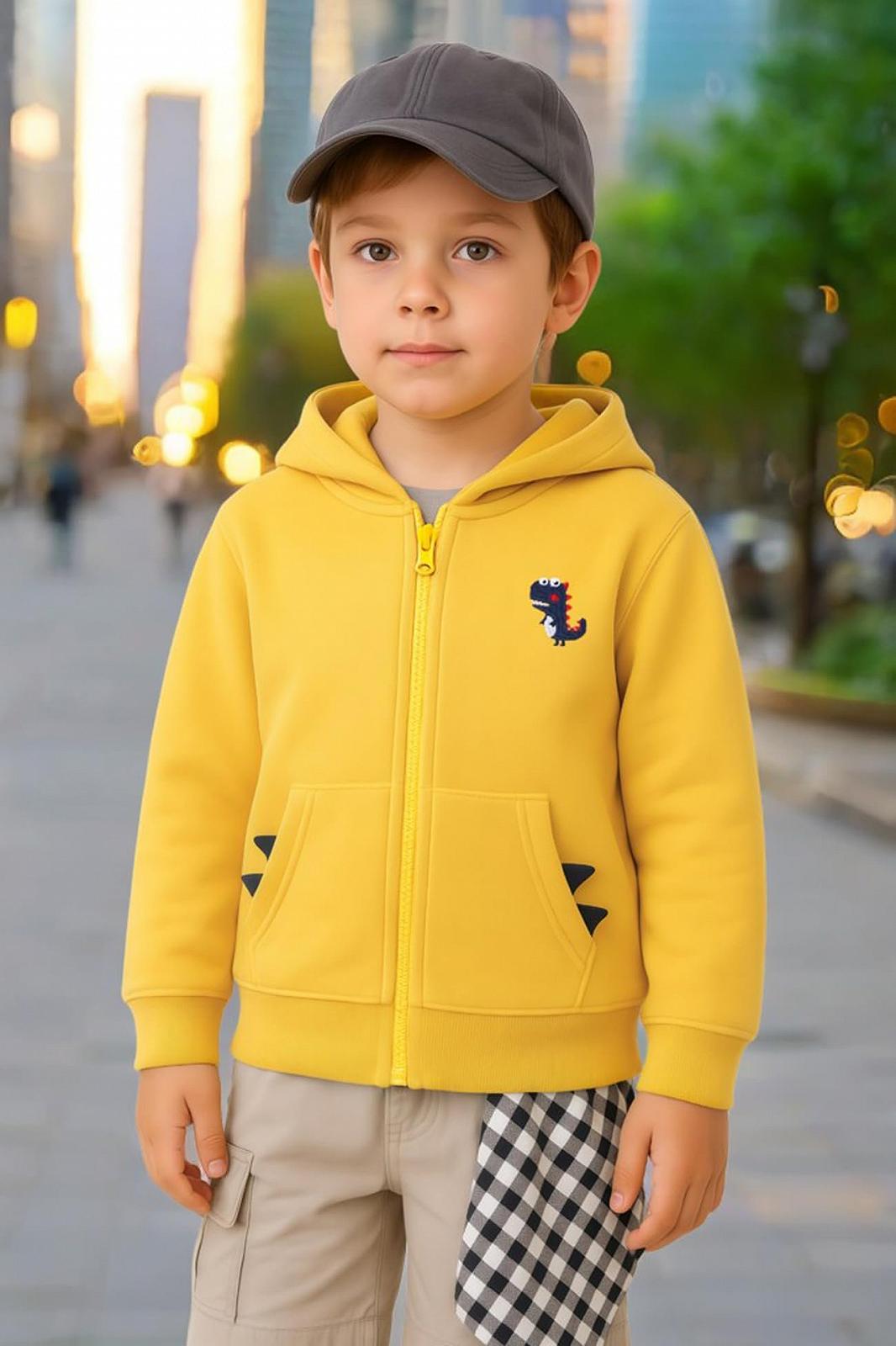 Худі Alleen для хлопчиків Толстовка з динозавром з кишенями, фото №4