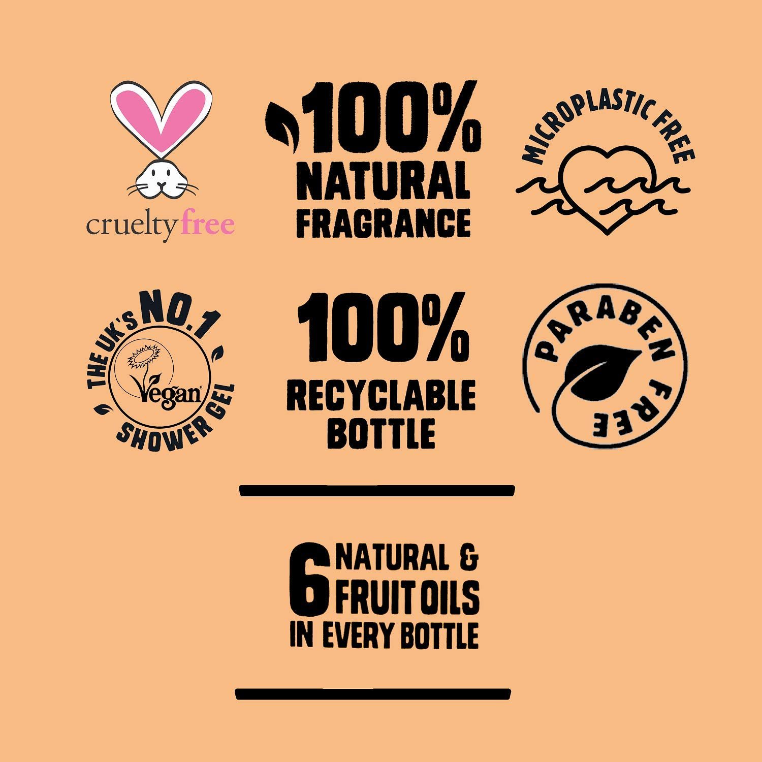 Гель для душа Original Source Mango 100% Natural Fragrance Vegan & Paraben Free 6 x 500 мл, фото №3