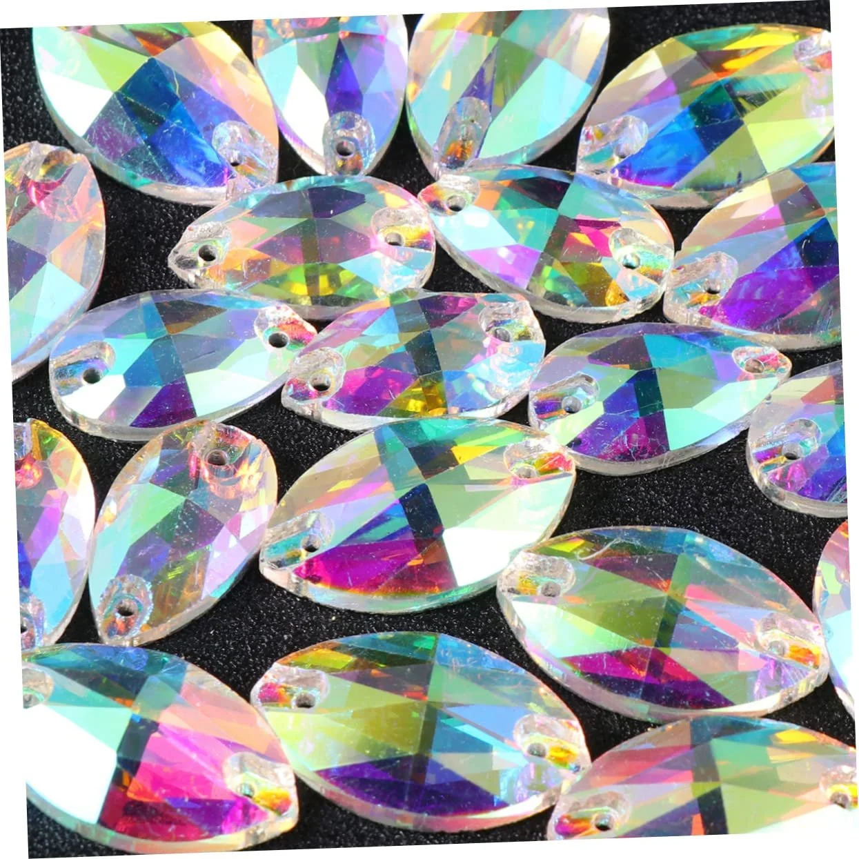 Стрази Скло NUOBESTY AB Crystal Claw Різні форми Кольорові, 100 шт, фото №5