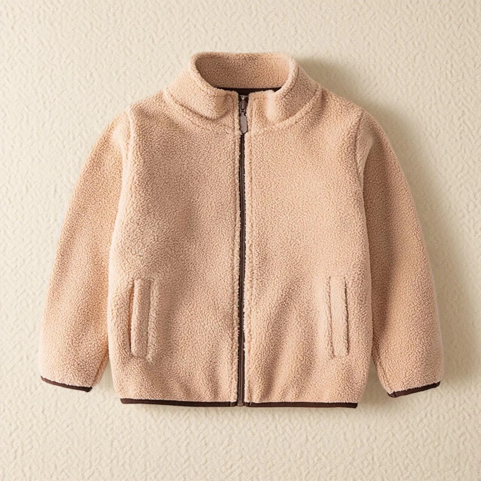 Плюшевая Куртка Generisch Teddy для Девочек, Зимняя Куртка, Детская Зимняя Куртка с воротником-стойкой, Теплое Зимнее Пальто с Карманами, Мягкая Плюшевая Флисовая Куртка, Повседневная Детская Куртка, фото №2