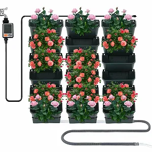 Купить Набор вертикальных настенных горшков 18 шт. автоматический полив таймер зеленый - Фото 1 Набор вертикальных настенных горшков 18 шт. автоматический полив таймер зеленый - Фото 1