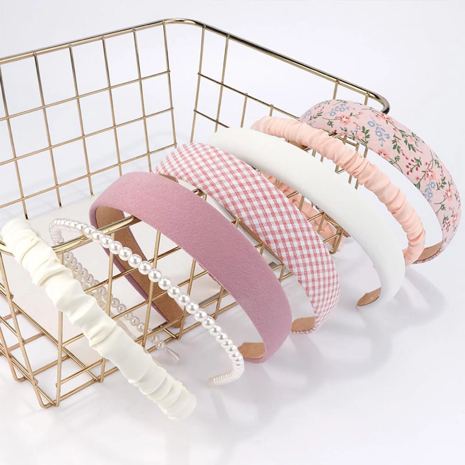 Набір обручів для волосся рожевий, 7 шт., фото №4