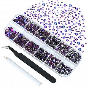 Стразы Пурпурный Бархат Плоская Основа 6 Размеров - Фото 1