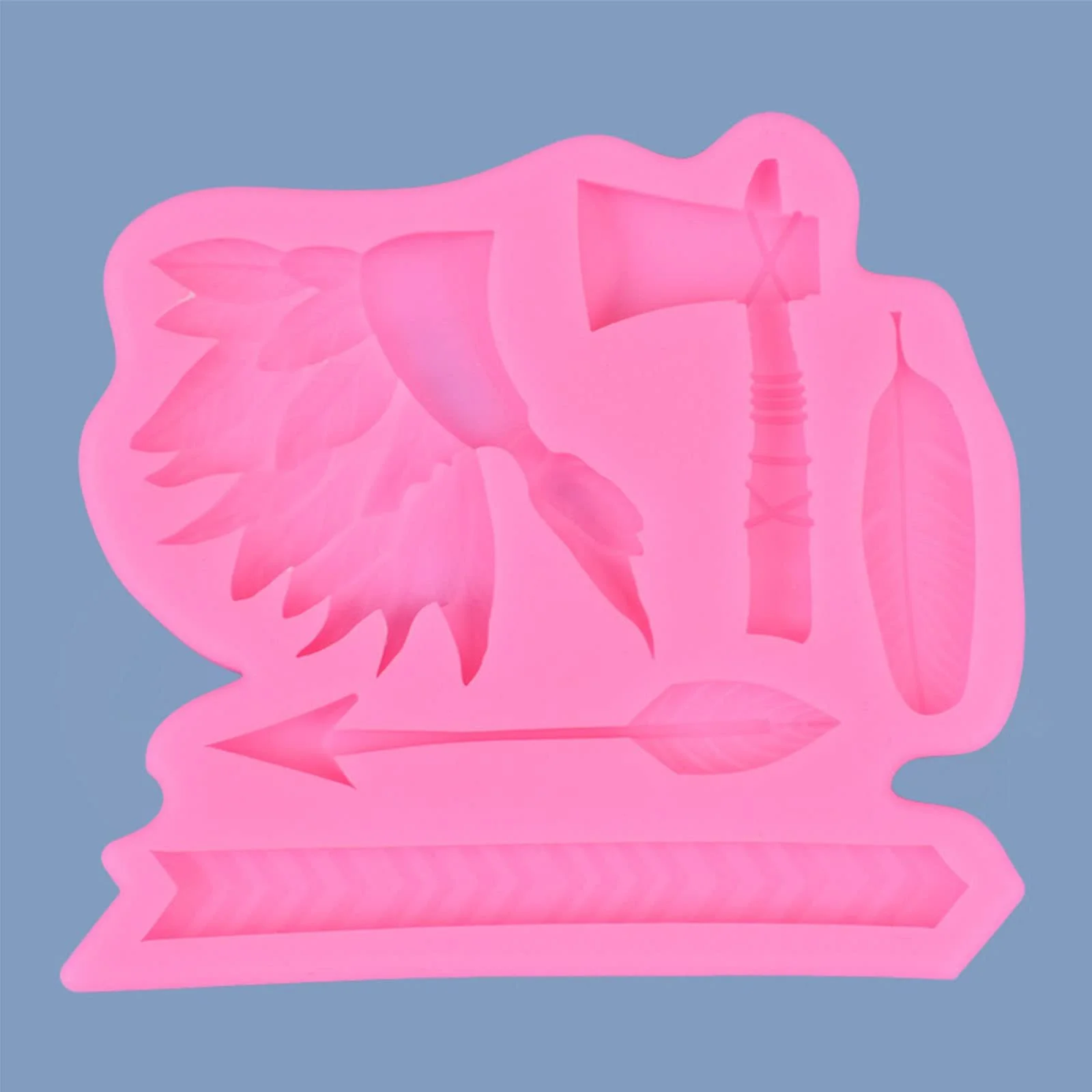 Форма силиконовая для выпечки и декора Arrow Feather Indian Headdress антипригарная, фото №6