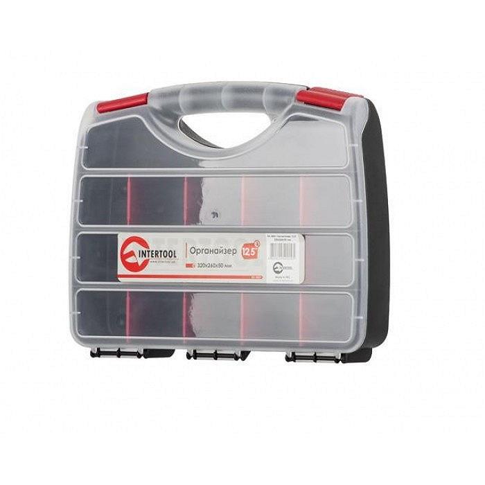 Органайзер для инструментов 12,5" INTERTOOL BX-4001 хранения и переноски метизов деталей 320x260x50 мм, фото №3
