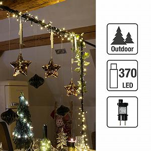 LED Гирлянда Hellum Кластер 530179 7.38 м 370 LED теплый белый synthetic.ua - Фото 1