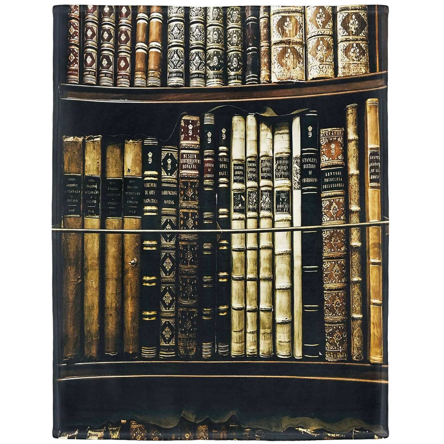 Покривало YISUMEI Фланель М’яка Покривало з флісу 150 x 200 см Книжкова полиця Стара книга, фото №1