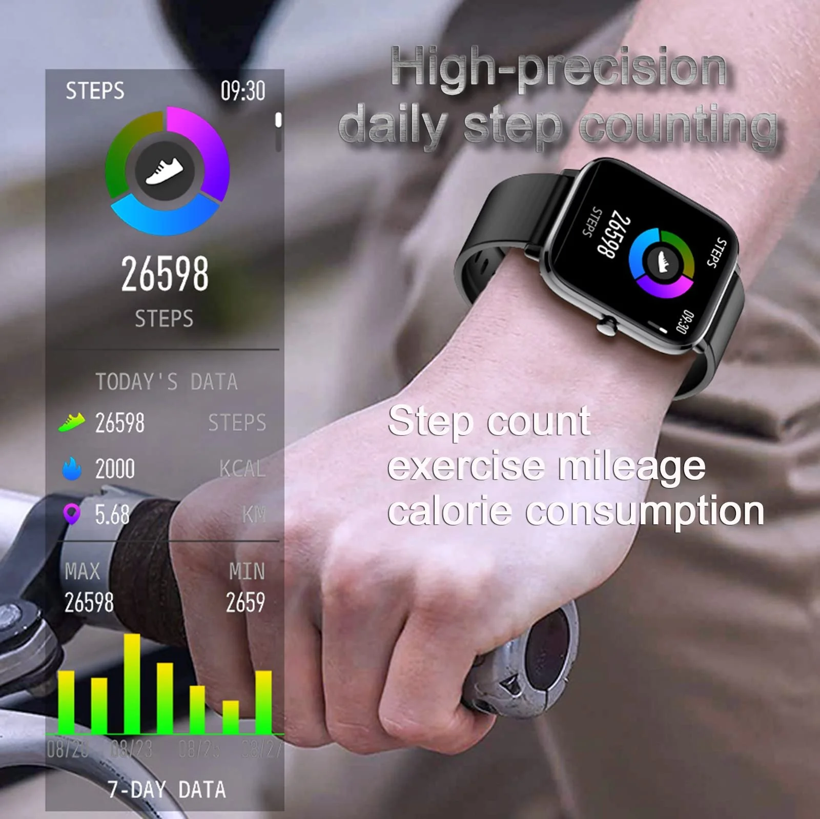 Смарт-часы Findtime для звонков, 1.7-дюймовые фитнес-часы с персонализированным экраном, спортивные часы, управление музыкой, измерение артериального давления, фитнес-трекер, шагомер, монитор сердечного ритма, прогноз погоды, фото №2 Смарт-часы Findtime для звонков, 1.7-дюймовые фитнес-часы с персонализированным экраном, спортивные часы, управление музыкой, измерение артериального давления, фитнес-трекер, шагомер, монитор сердечного ритма, прогноз погоды, фото №2