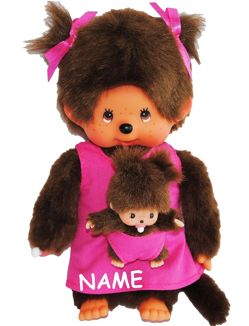 Лялька Monchhichi Mother with Child/Baby 20 см Два хвостики, фото №3