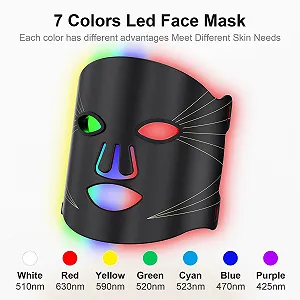 LED Маска для лица 7 цветов, Маска с красным светом, Маска для омоложения кожи лица synthetic.ua - Фото 1