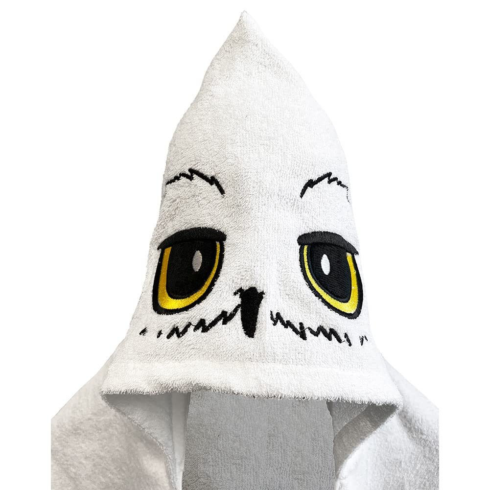 Рушник з капюшоном Groovy UK Harry Potter Hedwig для дітей чорно-білий 70 x 140 см, фото №2