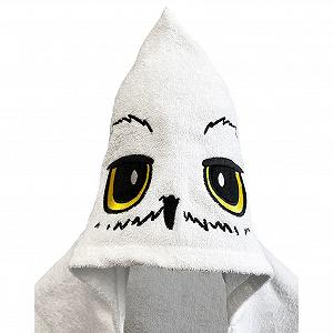 Полотенце с капюшоном Groovy UK Harry Potter Hedwig для детей черно-белое 70 x 140 см synthetic.ua - Фото 1