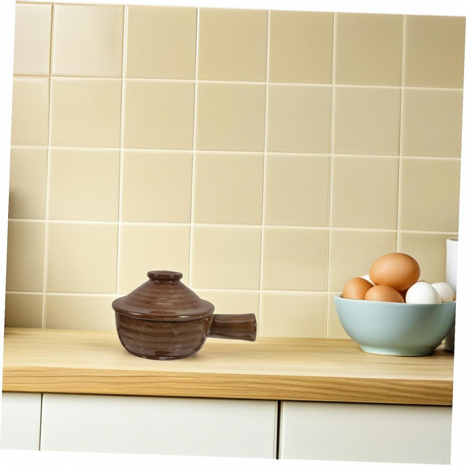 Набір ковшів-жаровень IMIKEYA 2 шт. керамічні з кришками жаростійкі, фото №6