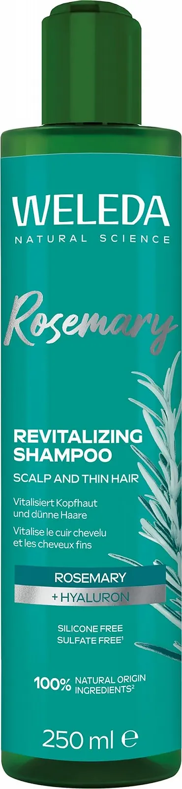 Шампунь WELEDA Organic Rosemary Revitalising з органічним розмарином, гіалуроновою кислотою та олією розмарину для об'єму та здорової шкіри голови, фото №1