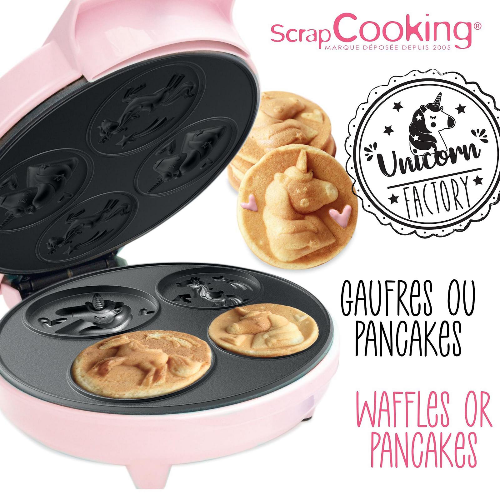 Вафельница ScrapCooking Unicorn Factory 3886 для вафель и блинов Unicorn Factory Характеристики Антипригарное покрытие Розовый, фото №2