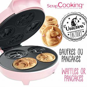 Вафельница ScrapCooking Unicorn Factory 3886 для вафель и блинов Unicorn Factory Характеристики Антипригарное покрытие Розовый synthetic.ua - Фото 1