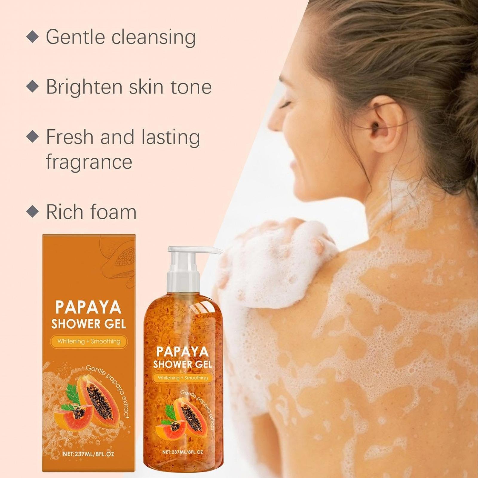 Гель для душу Papaya Зволожуючий з папаєю Освітлюючий та розгладжуючий, фото №6