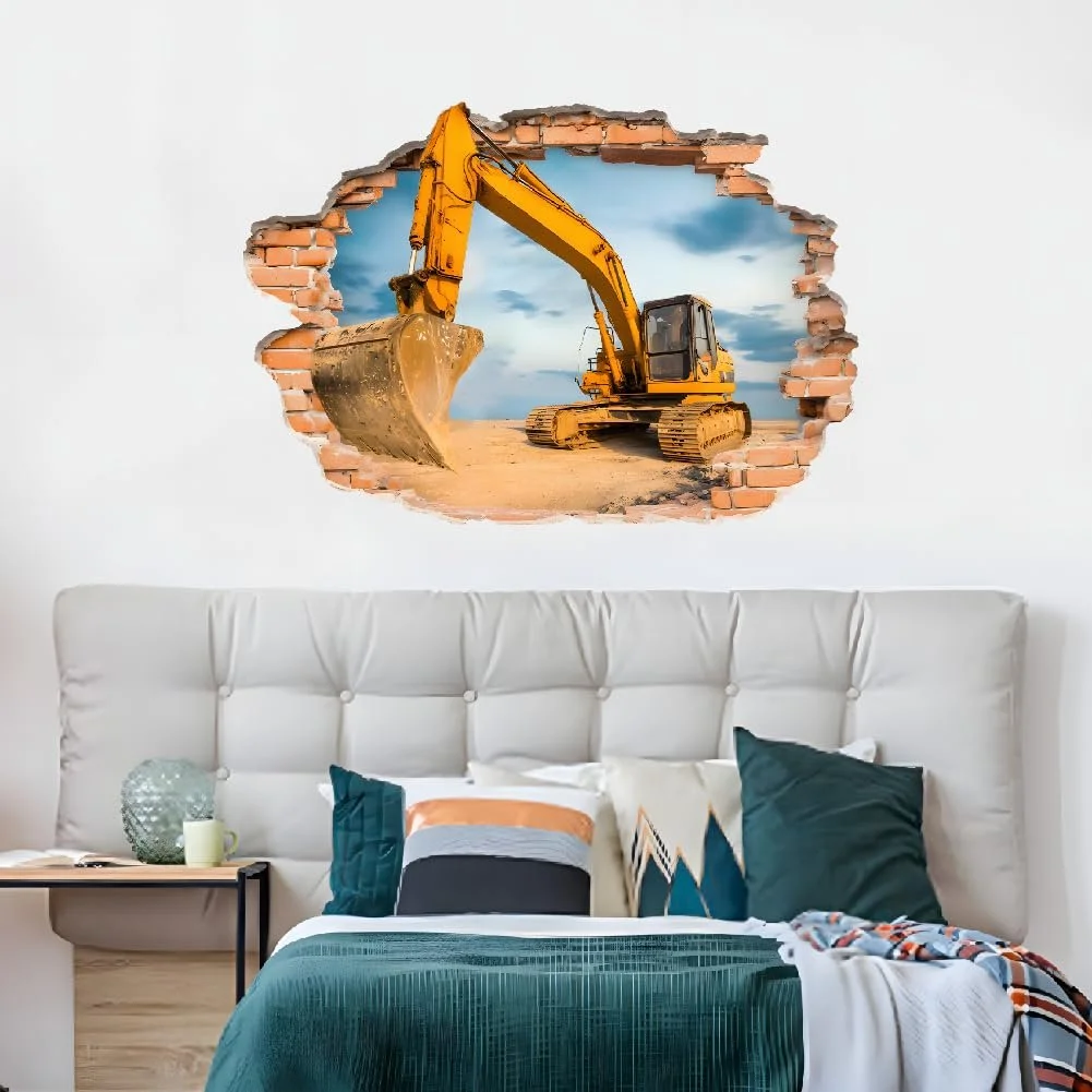 Наклейка на стіну SUPERDANT 3D Digger Brick Wall 96 x 60 см, фото №4