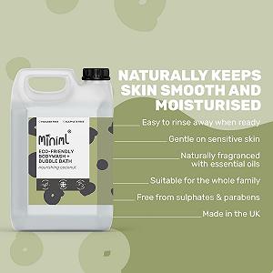 Гель для тіла та піна для ванни Miniml зволожувальний кокос та алое вера, 5 л synthetic.ua - Фото 1