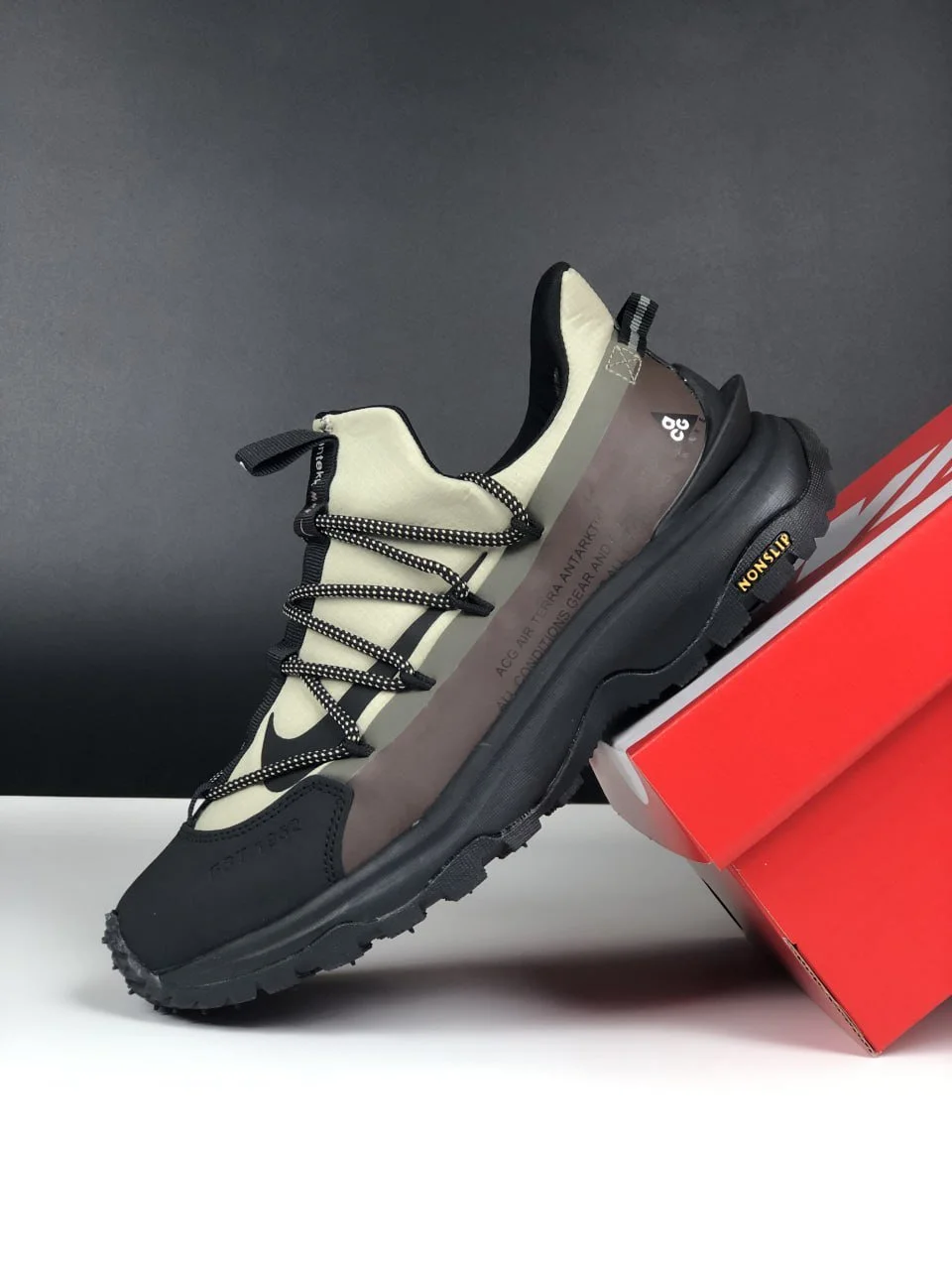 Чоловічі кросівки Nike ACG Air Terra Antarktik коричневі з чорним термо осінь зима, фото №4