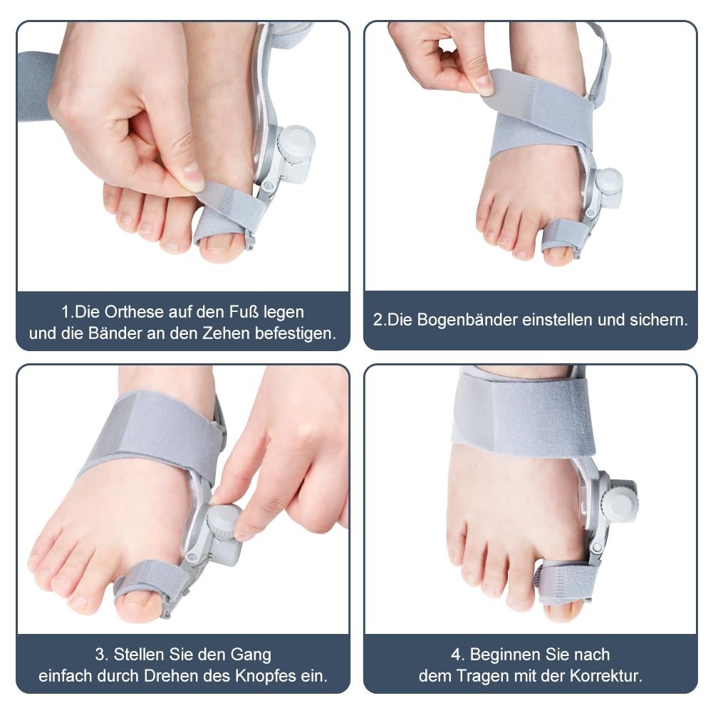 Шина для корекції Hallux Valgus Регульована з нековзним ремінцем на п'яті для корекції вальгусної деформації, фото №4