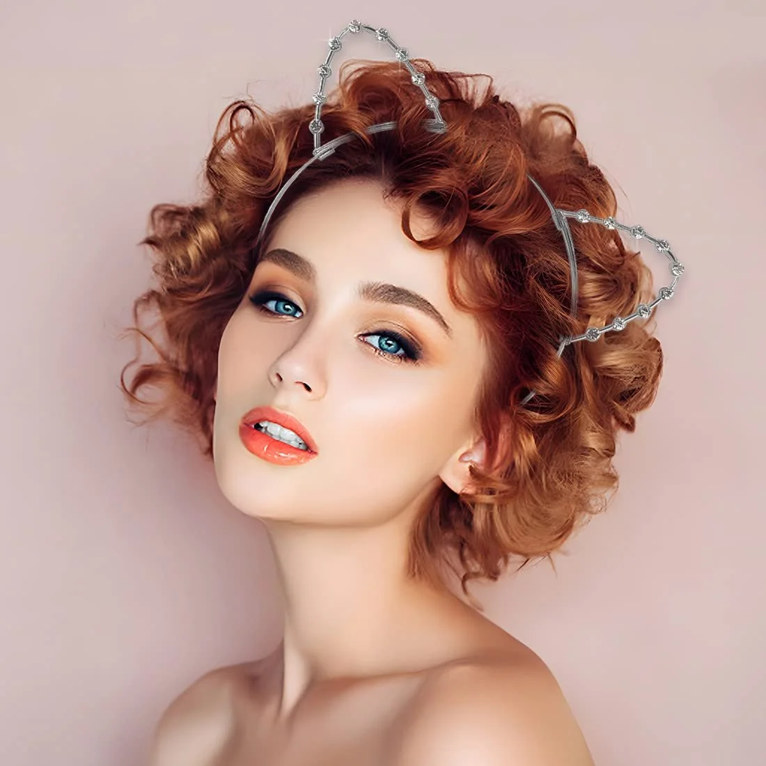 Обруч Вушка кота Метал, мереживо, фото №5