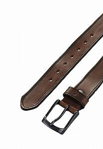 Ремень Camel Active Кожаный 4 см ширина металлическая застежка коньячный synthetic.ua - Фото 1