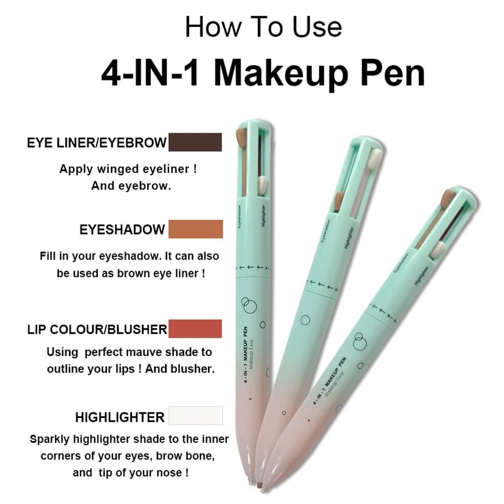 Ручка Makeup 4-в-1 Waterproof Multifunctional Cosmetic Pen, фото №4 Ручка Makeup 4-в-1 Waterproof Multifunctional Cosmetic Pen, фото №4