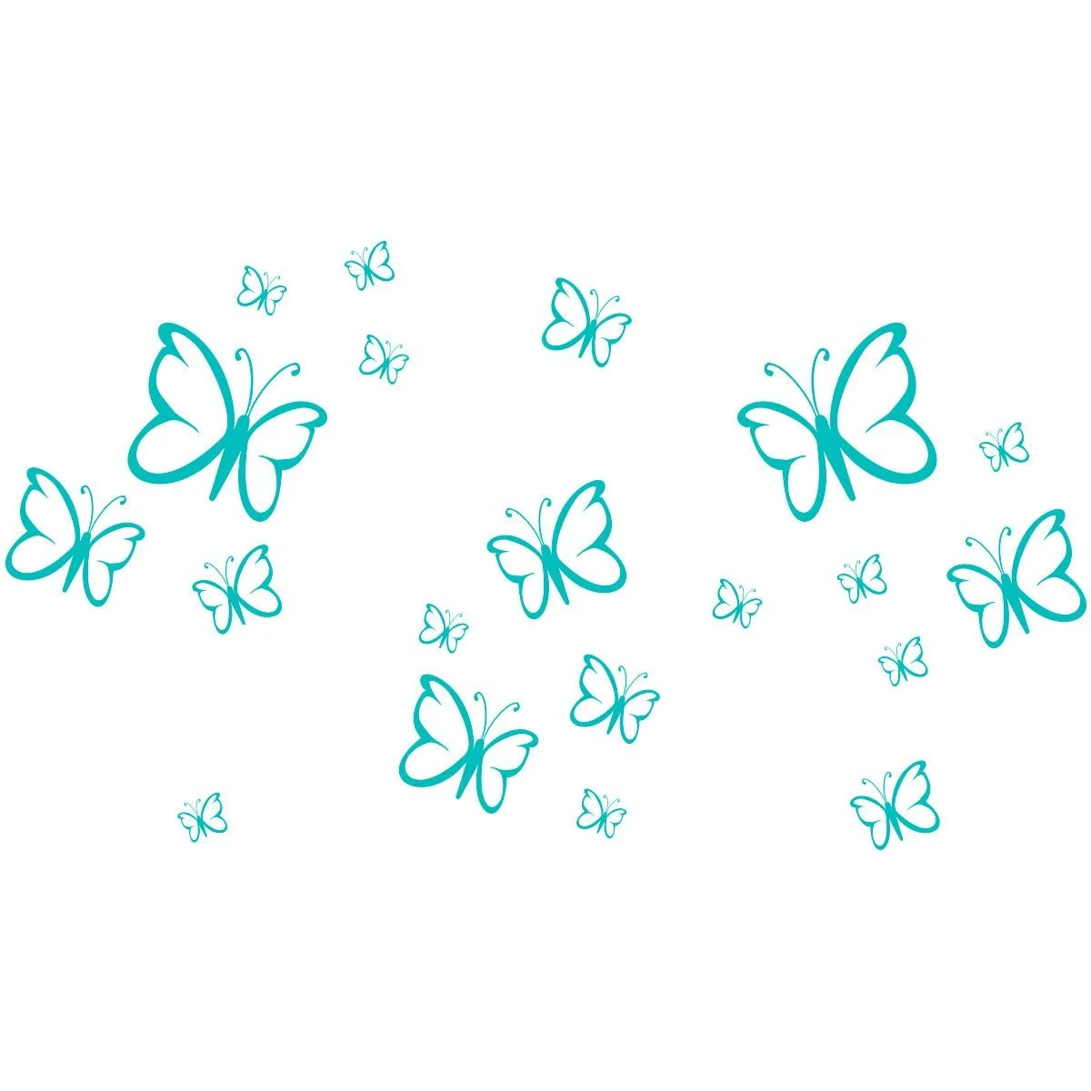 Набор наклеек на стену 20 шт. Wandkings Butterfly Mint, фото №3