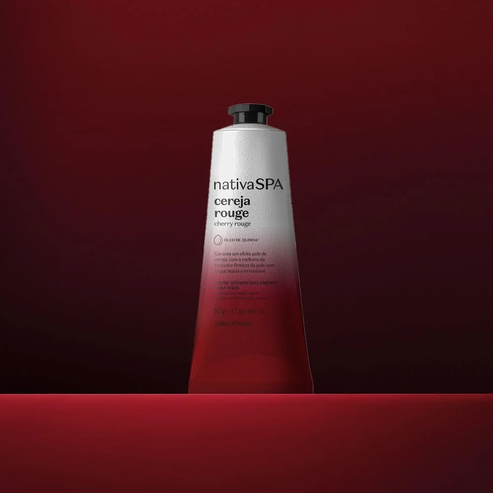 Крем для рук O Boticário Nativa SPA Cherry Rouge 50г Зволожуючий з олією кіноа Веганський, фото №2