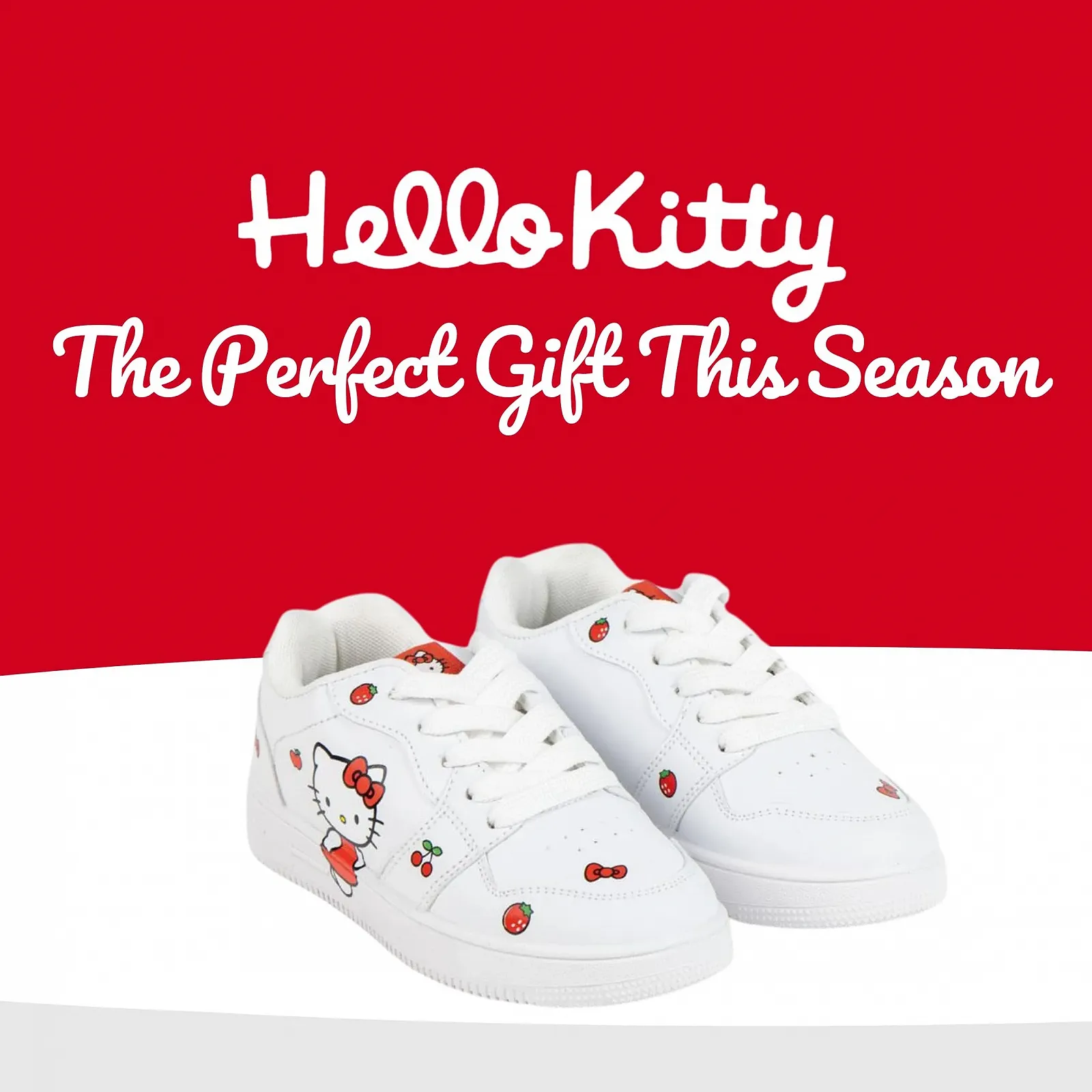 Кроссовки Hello Kitty Классические для девочек Подарочная коробка Размеры UK 12 до 3, фото №7