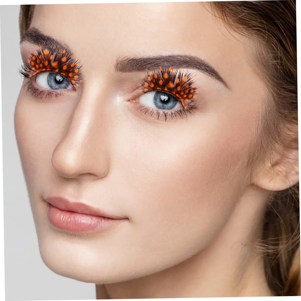 Набір з 4 пар  Пружні помаранчеві натуральні накладні вії, фото №6