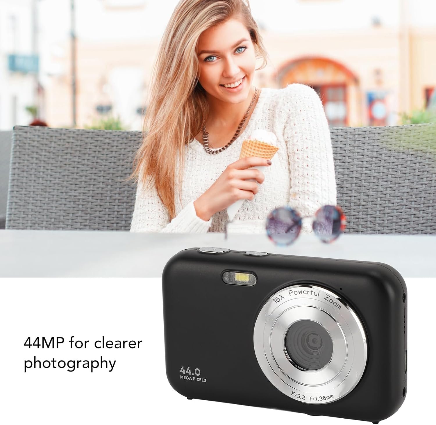 Фотоаппарат YLSHGXFC DC406 44 Мп / CMOS / Full HD 30 fps / 16х зум / Чорний, фото №4