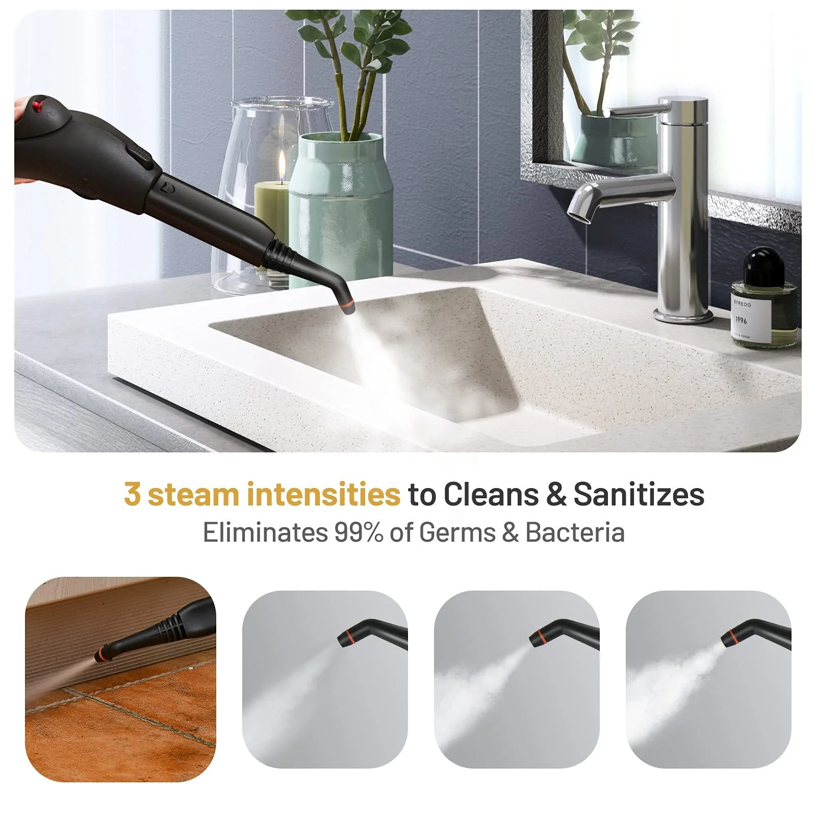 Пароочисник RELAX4LIFE 2000 W 4 Bar 1.5 L 45 хв 108 °C LED 19 аксесуарів, фото №3