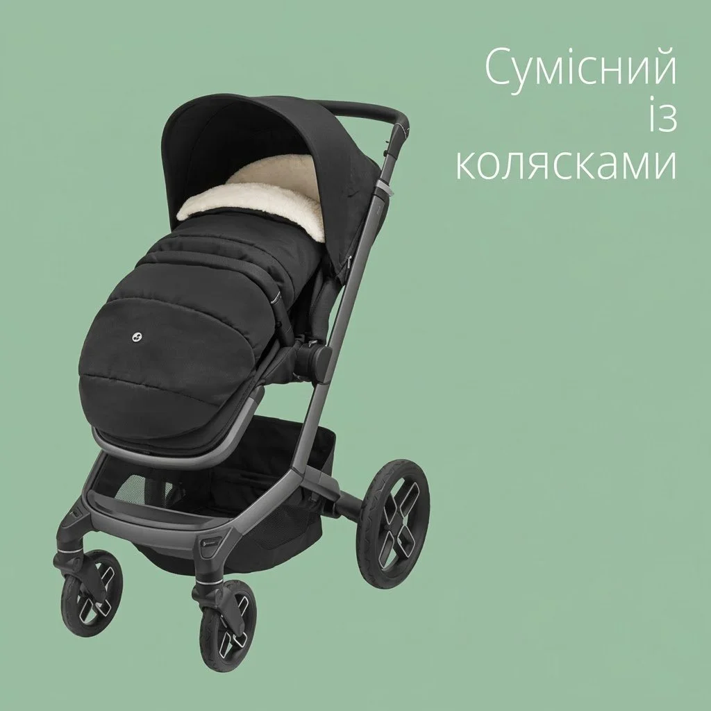 Конверт у коляску Maxi-Cosi 2-in-1 Footmuff / Black, фото №3