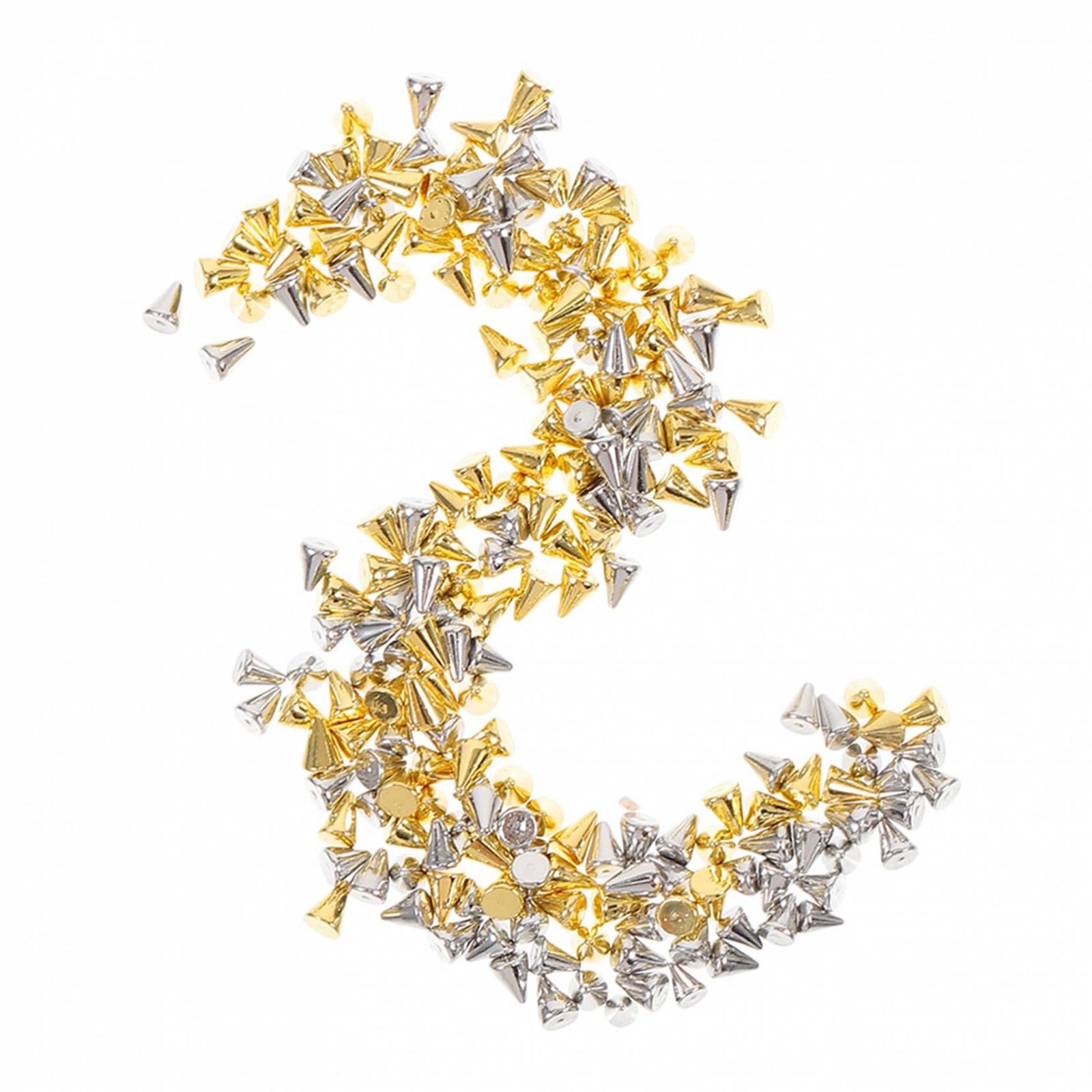 Прикраса для ногтей 200шт Металлические украшения для ногтей для женщин Камни для ногтей большой упаковкой для гелевых акриловых ногтей, фото №1