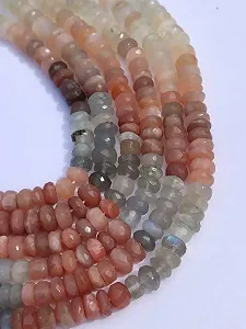 Бусины Лунный Камень Круглые Гладкие 7 мм нить длиной 25 см для изготовления ювелирных изделий - Фото 1