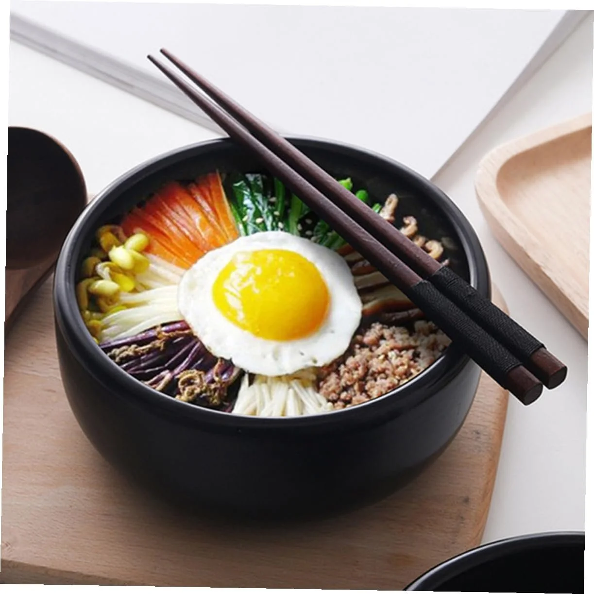 Горшок Bibimbap Керамический с подставкой Экологичный Кислотостойкий, фото №3